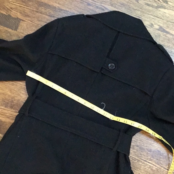 Kenneth Cole Black Belted Trench Coat - Picture 6 of 12